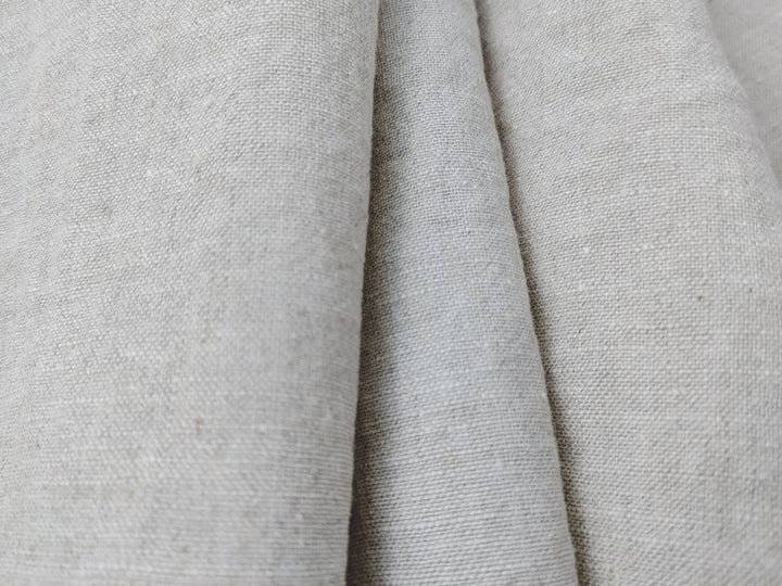 Vintage Dyed Medium Weight Linen Ramie Cotton Fabric with Plain Weave 7820 7771 7770 - The Linen Lab - Grey