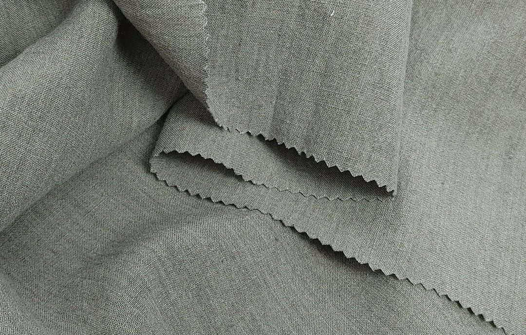 Vintage Dyed Medium Weight Linen Ramie Cotton Fabric with Plain Weave 7820 7771 7770 - The Linen Lab - Natural