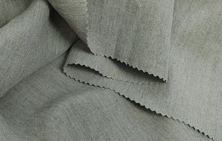 Vintage Dyed Medium Weight Linen Ramie Cotton Fabric with Plain Weave 7820 7771 7770 - The Linen Lab - Natural