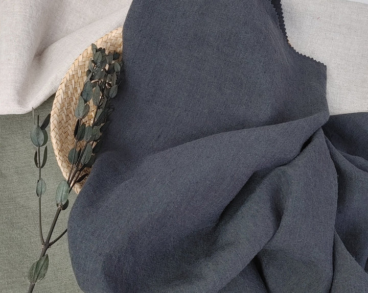 Vintage Dyed Medium Weight Linen Ramie Cotton Fabric with Plain Weave 7820 7771 7770 - The Linen Lab - Natural